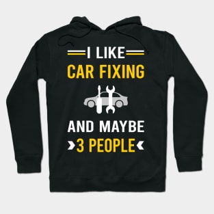 3 People Car Fixing Repair Hoodie